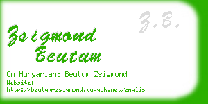 zsigmond beutum business card